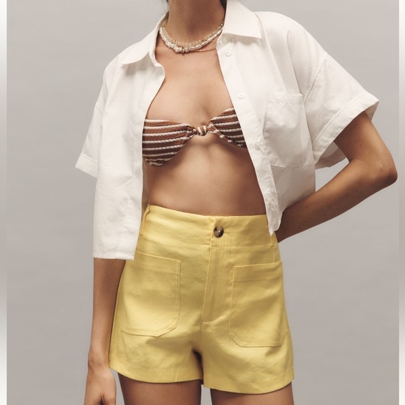 The Colette Linen Blend Shorts by Maeve - Picture 2 of 5